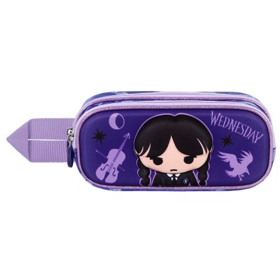 Penar 3D Wednesday Chibi cu 2 compartimente, 22x9.5x8 cm foto