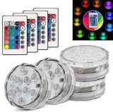 Cumpara ieftin Set 4 lampi LED RGB, ambientale cu telecomanda, subacvatice
