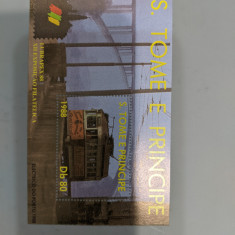 sao tome si principe - Timbre trenuri, locomotive, cai ferate, nestampilate, MNH