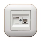 Priză date RJ45 Cat6 alb/Kraft Loft - OVIVO | 404-010306-229