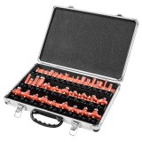 Burghie de freza, tija de 8 mm, set 35 buc.