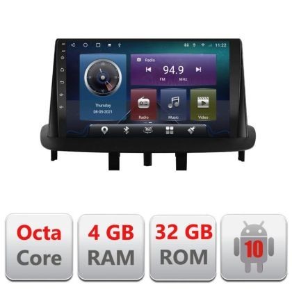 Navigatie Renault Megane 3 Fluence C-145 Octa Core cu Android Radio Bluetooth Internet GPS WIFI 4+32GB CarStore Technology
