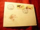FDC Romania - Caini de vanatoare 1965 , 2 valori din serie