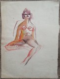 Nud// acuarela pe hartie, nesemnata