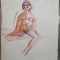 Nud// acuarela pe hartie, nesemnata