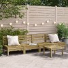 VidaXL Canapele de grădină fără cotiere, 4 buc., lemn de pin tratat 838011