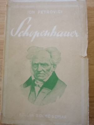 Ion Petrovici - Schopenhauer - Prima Ed. 1937 foto