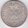 Germania 3 Mark Marci 1911 German States Kingdom of Prussia William II, Europa, Argint