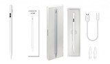 iSEN Pencil K-394 Touch, Alb, Afisaj digital, 105 mAh, Compatibil cu Apple, Android, Hongmeng, partial cu Windows OS