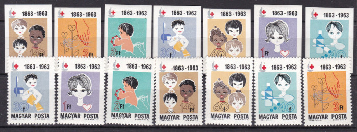 Ungaria 1963 Crucea rosie MI 1944-1950 A+B MNH