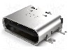 Conector USB C, versiune USB 2.0, orizontala, GCT - USB4110-GF-A