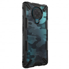 Husa Antisoc Ringke Fusion X pentru Xiaomi Poco F2 Pro, Design Militar, Negru foto