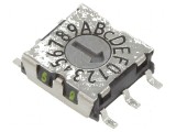 &Icirc;ntrerupător codificare HEX/BCD 16 SMD, Rcontact max 80m&Omega;