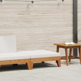 VidaXL Taburet modular, cu pernă alb crem, lemn masiv de acacia