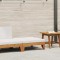 vidaXL Taburet modular, cu pernă alb crem, lemn masiv de acacia 312152