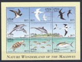 Maldive - Fauna Marina - PESTI,PASARI,DELFINI - BL - MNH