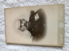 Militarie ,fotografie colonelul HUREZEANU , cu decoratii , si notite pe verso,