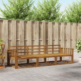 vidaXL Set de canapea 3 pcs natural Lemn Solid de Acacia 3367117