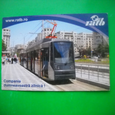 HOPCT 70738 TRAMVAI RATB 2011 BUCURESTI-CALENDAR/CALENDARE DE BUZUNAR-ROMANIA