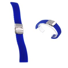 Curea ceas silicon albastra inchidere deployant 20mm 22mm 24mm WZ1599
