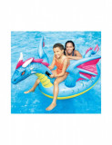 Saltea gonflabila pentru copii in forma de dragon Intex Ride-on 201 x191 cm