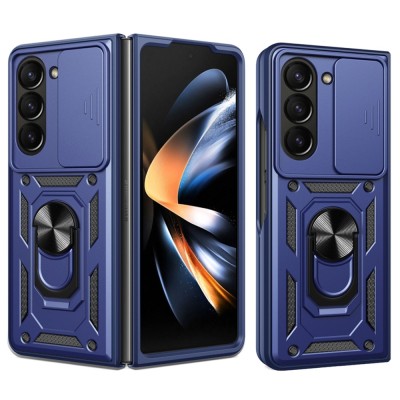 Husa Samsung Galaxy Z Fold5 protectie camera Techsuit CamShield Series, albastru foto