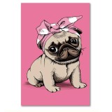 Tablou Pufo Sweet Pug pentru camera, 38 cm