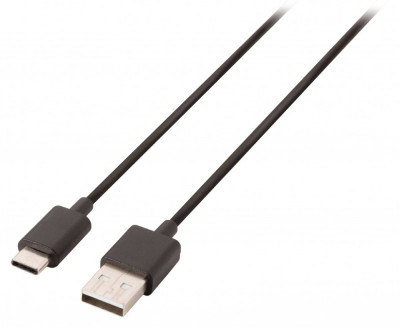 Cablu USB Type C 2.0 tata - USB A tata 3m cupru negru Valueline foto