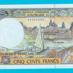 Polinezia Franceza 500 Francs 1990 'Pescar' UNC serie: W.016 22526