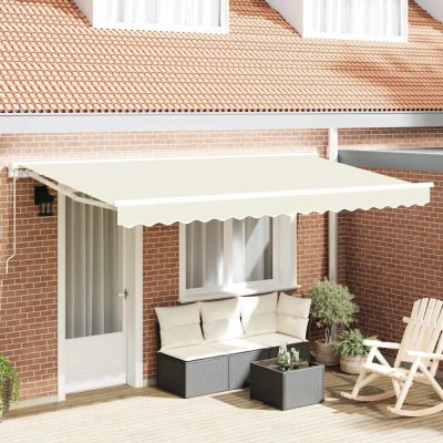vidaXL Material de &amp;icirc;nlocuire pentru copertină Crem 400 x 200 cm P&amp;acirc;nză 42000389 foto