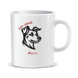 Cana personalizata cu mesaje pentru iubitorii de caini, Ador cainele metis