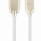 CABLU alimentare si date GEMBIRD, pt. smartphone, USB 2.0 (T) la USB 2.0 Type-C (T), 2m, premium, cablu din cauciuc, alb, conectori argintii, &quot;CC-USB2
