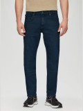 Blugi barbati Rick, cu talie medie si croiala Slim Fit, Indigo, W30 L32