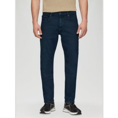 Blugi barbati Rick, cu talie medie si croiala Slim Fit, Indigo, W30 L32
