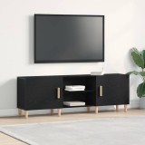 VidaXL Suport TV - Stejar Negru, 150x30x50 cm, Fabricat din Lemn Agloerat