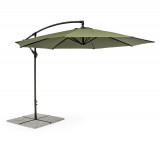 Umbrela pentru gradina/terasa Texas, Bizzotto, &Oslash;300 cm, stalp 48 mm, stalp rotativ 360&deg;, otel/poliester, verde oliv