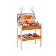 Set de joaca din lemn Hape - Banc de lucru Deluxe 79 piese