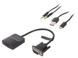 Convertor HDMI 1.4, 0,15m, Negru
