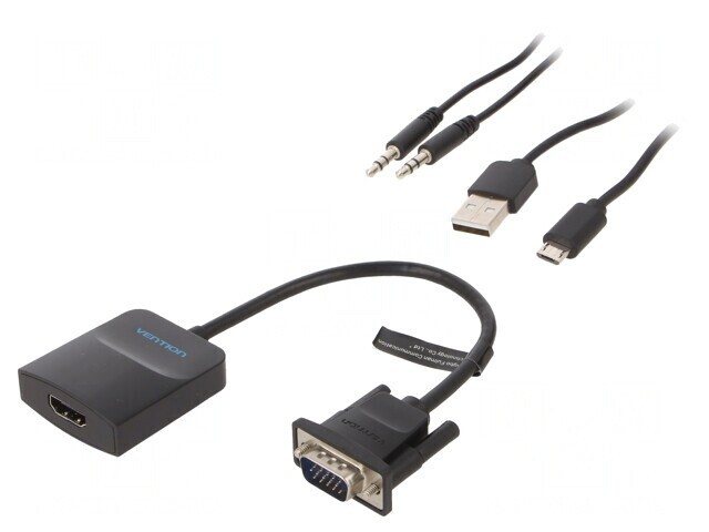 Convertor HDMI 1.4, 0,15m, Negru