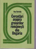 Ana Borbely, Cercetari asupra graiurilor romanesti din Ungaria