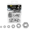 Set 240 piulite M3-M10, metal, argintiu