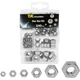 Set 240 piulite M3-M10, metal, argintiu