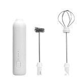 Mixer Spuma Lapte Electric cu Incarcare USB Otel Inoxidabil Pentru Latte Ciocolata Calda Cappuccino Cu 2 Accesorii