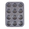 Forma de copt briose, otel cu acoperire teflon, dreptunghiulara, negru, 35.5 x 26.5 cm, 12 compartimente