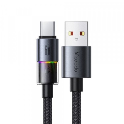 Cablu Date si Incarcare USB-A - USB-C McDodo CA-8180 Colorful, 66W, 1.2m, Negru foto