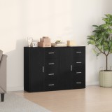 VidaXL Bufete 2 buc Negru Stejar 60x31x84 cm Lemn Ingineresc