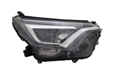 Far Toyota Rav4 (Xa40), 12.2015-12.2018, partea Dreapta, cu lumina timp de zi tip LED; tip bec LED+WY21W; electric; fara unitate control LED; cu moto foto
