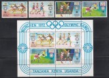 Tanzania,Kenia,Uganda 1972 - Jocurile Olimpice - Munchen, Serie + Colita, MNH, Nestampilat