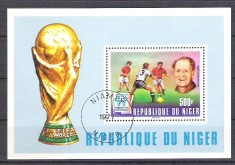 Niger 1977 Sport, perf. sheet, used O.020