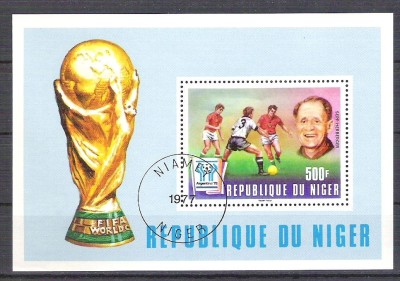 Niger 1977 Sport, perf. sheet, used O.020 foto